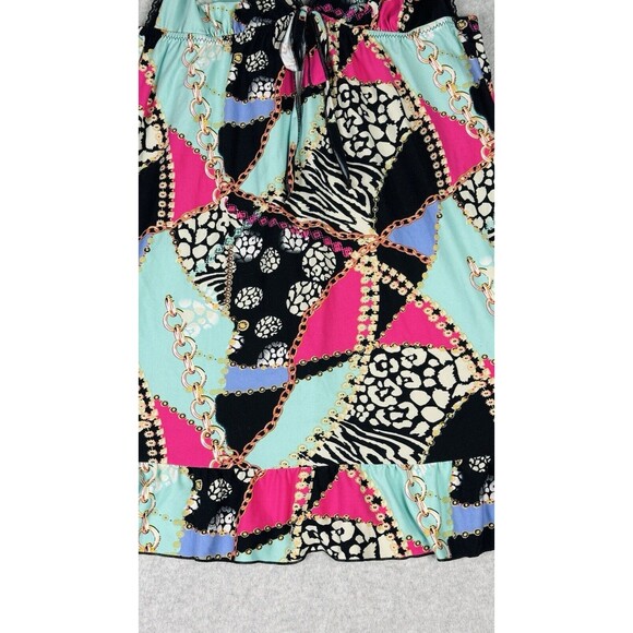 Kathryn Mini Dress Womens Medium Triangle Top Boho Strappy Ruffle Trim Sundress - Picture 11 of 15